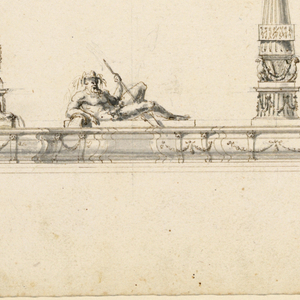 Drawing, Project for a Fountain with Alternative Suggestions, 1775–1800