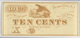 Print, Ten Cents, Burlington, N.J.