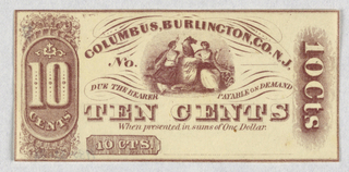Print, Ten Cents, Columbus, Burlington, Co. N.J.