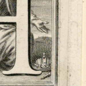 Print, Decorated capital letters G and H, 1715