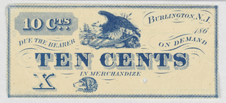 Print, Ten Cents, Burlington, N.J.