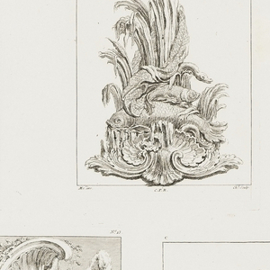 Print, Title page for Livre de Legumes [Series of Vegetable Ornament], pl. 13 in Ouvres de Juste-Aurèle Meissonnier, 1748