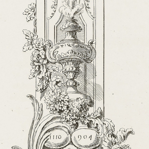 Print, Designs for the Border of the Biblical Chronology for the King , 3rd Plate, pl. 37 in Oeuvre de Juste-Aurèle Meissonnier, 1748