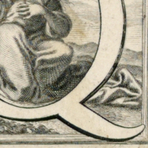 Print, Decorated capital letters Q and R, 1715