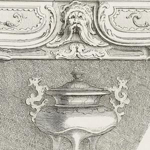 Print, Table de Cabinet., 6th Plate [Study for a Table], pl. 47 in Oeuvre de Juste-Aurele Meissonnier, 1748