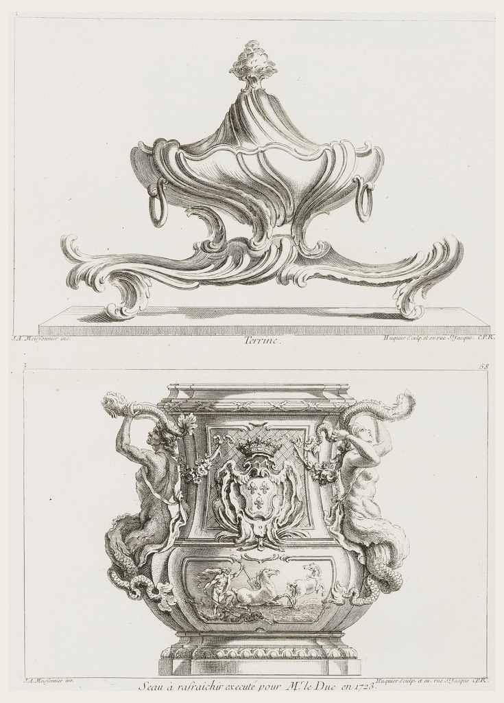 Print, Terrine, pl. 57 in Oeuvre de Juste-Aurele Meissonnier