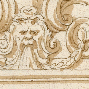 Drawing, Design for a Wall Fountain, late 19th century