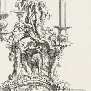 Print, Design of a Fountain in a Grotto and Architectural Elements, 1740