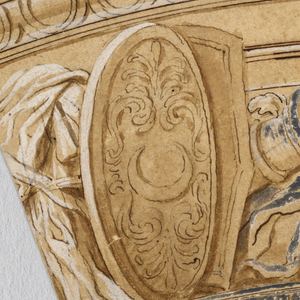 Drawing, Project for a Ceiling Frieze, mid- 17th century