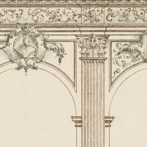 Drawing, Wall Elevation with Alcove, 1725–50