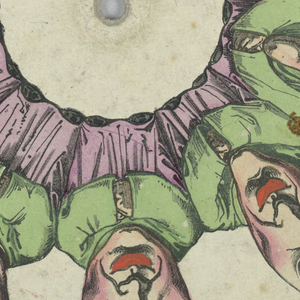 Optical Toy, Phenakistiscope Disc with Distorted Man, 1833