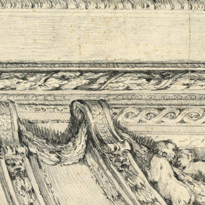 Drawing, Design for Ceiling and Entablature, 18th century