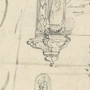 Drawing, Design for a Clock and Console, 18th–19th century