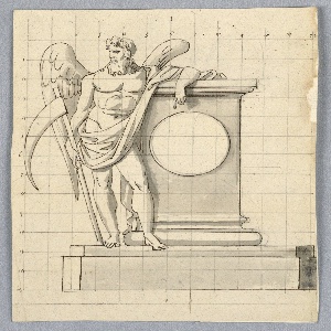 Drawing, Elevation of a Timepiece, early 19th century