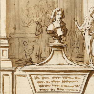 Drawing, Design for a Sepulchral Monument, ca. 1675