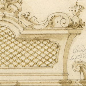 Drawing, Project for a reliquary shrine, with alternative suggestions, intended to be executed in stone, Early 18th century