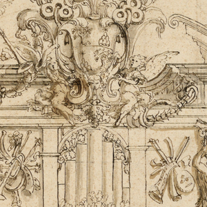Drawing, Organ Case with Arms of P, 1655–67