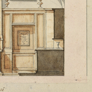 Drawing, Project for the Interior of the Sacristy of St. Giovanni de’ Florentini in Rome, late 18th century