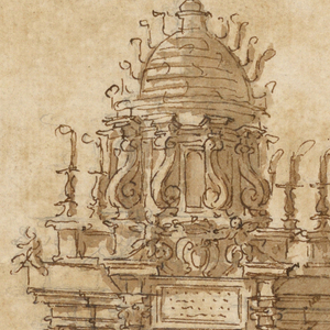 Drawing, Catafalque, ca. 1631