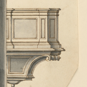 Drawing, Project: A pulpit shown in profile, 1700–1750