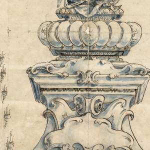 Drawing, Catafalque, with Coat-of-, 1650–75