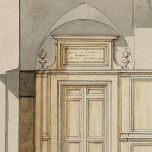 Drawing, Project for the Interior of the Sacristy of St. Giovanni de’ Florentini in Rome, late 18th century