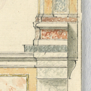 Drawing, Project for an altar: intended to be executed with colored marble and gilded bronze, 1780–1800