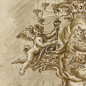 Drawing, Design for a Monstrance, mid- 18th century
