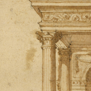 Drawing, Design for a Decorative Aedicula, late 16th century