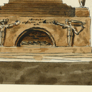 Drawing, Design for a Monument, 18th–19th century