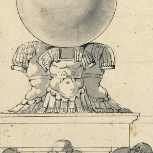 Drawing, Design for a Finial, 16th–19th century