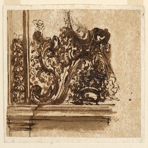 Drawing, Design for the Stucco Decoration of a Vaulted Ceiling, ca. 1660