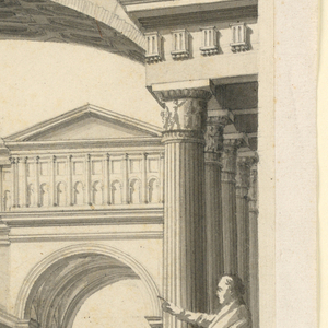 Drawing, Stage Design, Group of Antique Buildings, early 19th century