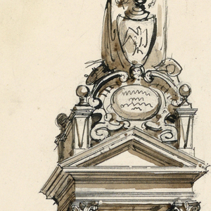 Drawing, Design for a Sepulcher Monument, 19th century