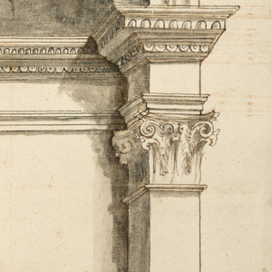 Drawing, Design for a Tomb Niche with Effigy, 16th–19th century