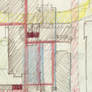 Drawing, New Haven Government Center, New Haven, CT, 1972