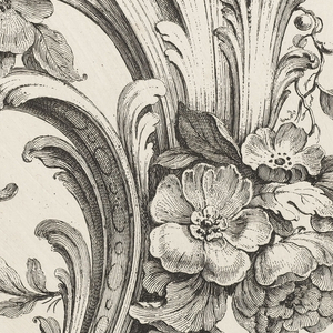 Print, Floral and Acanthus Leaf Design, 1740