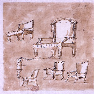 Drawing, Designs for Chairs, ca. 1800