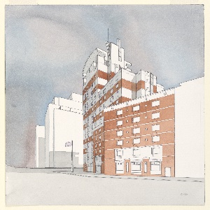 Drawing, New York University Dormitory, 33 Third Avenue, New York, NY, 1986