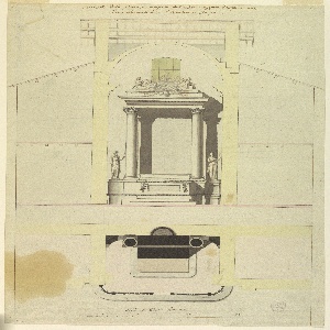 Drawing, Project for the high altar in San Salvatore in Campo in Rome, ca. 1800
