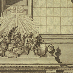 Drawing, Elevation of the Outer Wall of a Chapel with an Altar, 1775–80