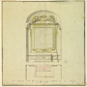 Drawing, Project for an altar of the Annunciation for S. Antonio dell