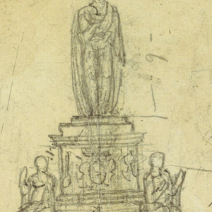 Drawing, Design for a Sepulcher Monument, 18th–19th century