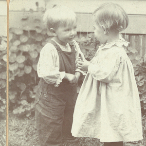 Stereoscope Slides, Give you a penny for a kiss