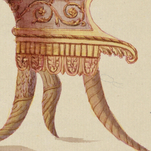 Drawing, Chair and Three Tripods, ca. 1790
