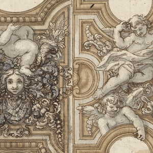 Drawing, Project for ceiling decoration, 1650–75
