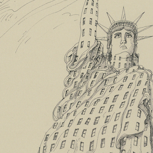 Drawing, "House the Homeless" (Statue of Libery), May 1986
