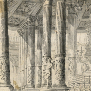 Drawing, Design for a Setting of the Exhibition of the Host, ca. 1700