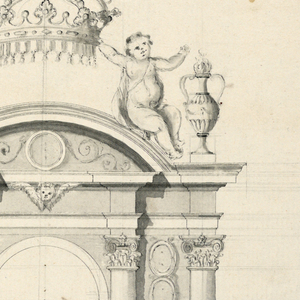 Drawing, The Elevation of an Altar Retable and The Plan for an Altar Retable, 1770–1800
