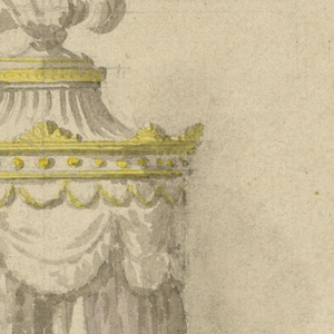 Drawing, Design for a Lit Polonaise, late 18th century